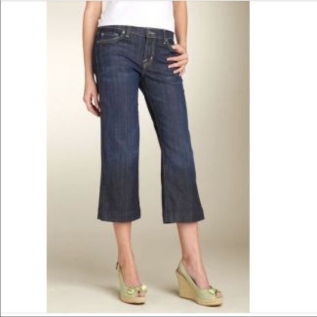 David Kahn Nikki Crop Low Rise Dark Wash Denim Jeans Size 26 Nwt